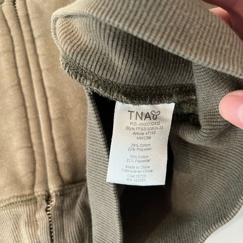 TNA Dark Green Hoodie with Black Logo - Picture 9 of 10